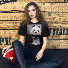 Load image into Gallery viewer, Classic Crew Neck Tee - Happy Panda - Ronz-Design-Unique-Apparel
