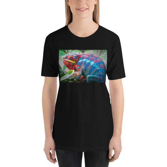 Classic Crew Neck Tee - Blue & Red Panther - Ronz-Design-Unique-Apparel