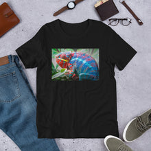 Load image into Gallery viewer, Classic Crew Neck Tee - Blue &amp; Red Panther - Ronz-Design-Unique-Apparel
