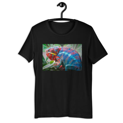 Classic Crew Neck Tee - Blue & Red Panther - Ronz-Design-Unique-Apparel