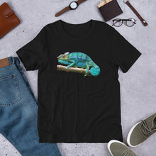 Load image into Gallery viewer, Classic Crew Neck Tee - Blue Striped Panther - Ronz-Design-Unique-Apparel
