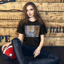 Load image into Gallery viewer, Classic Crew Neck Tee - Blue Eyed Leopard - Ronz-Design-Unique-Apparel
