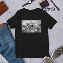 Load image into Gallery viewer, Classic Crew Neck Tee - Zebras on the Run - Ronz-Design-Unique-Apparel

