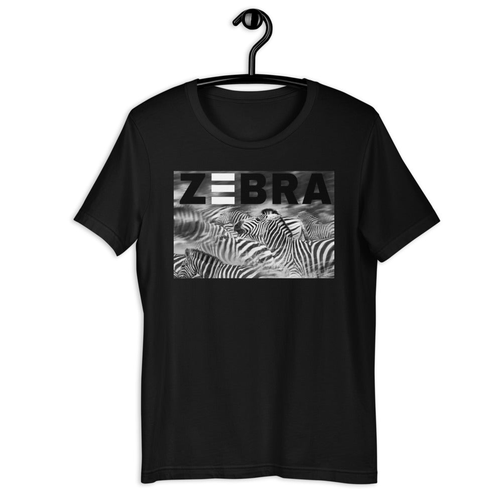 Classic Crew Neck Tee - ZEBRA Blur - Ronz-Design-Unique-Apparel