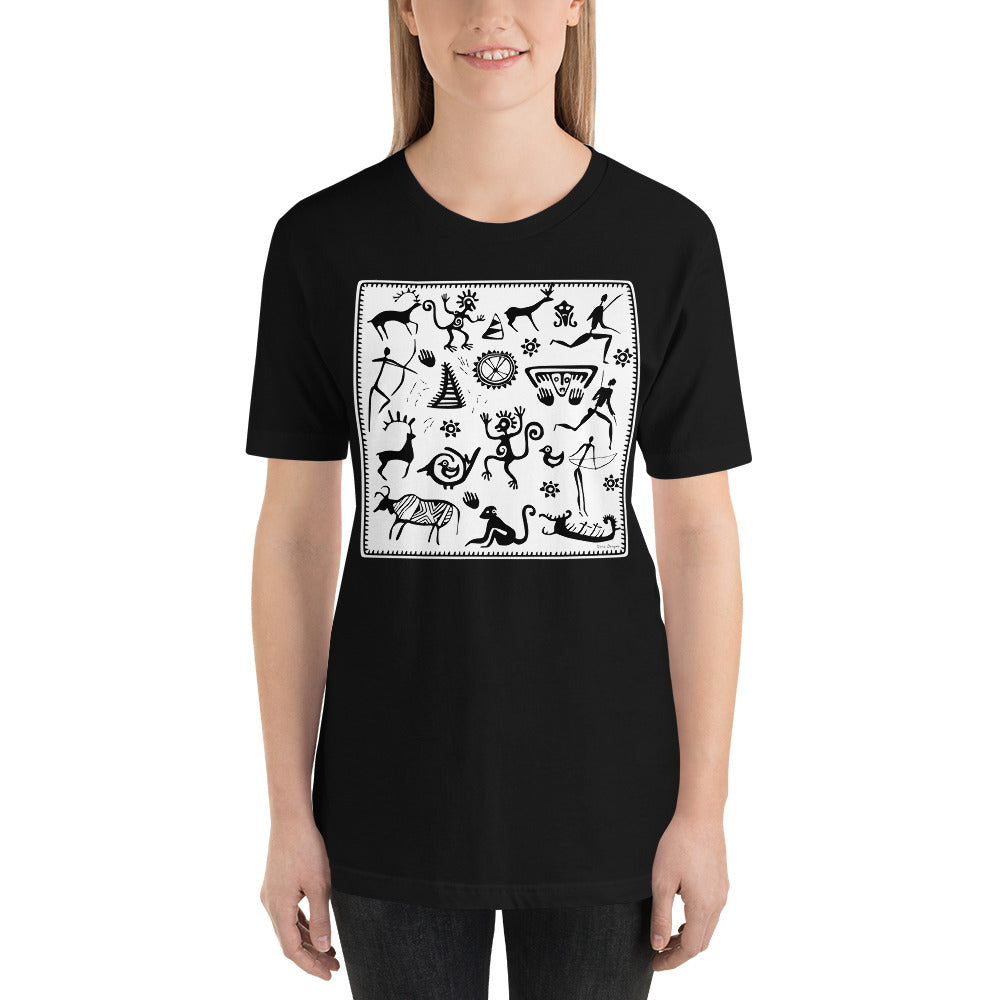 Classic Crew Neck Tee - Petroglyphs - Ronz-Design-Unique-Apparel