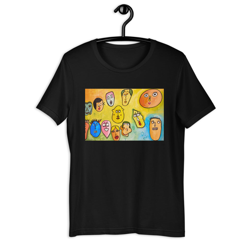 Classic Crew Neck Tee - Faces - Ronz-Design-Unique-Apparel