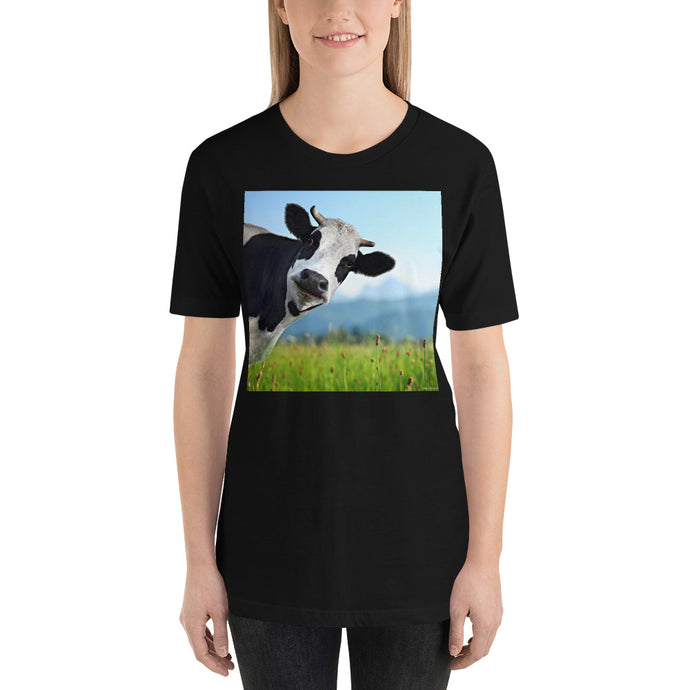 Classic Crew Neck Tee - Cow - Ronz-Design-Unique-Apparel