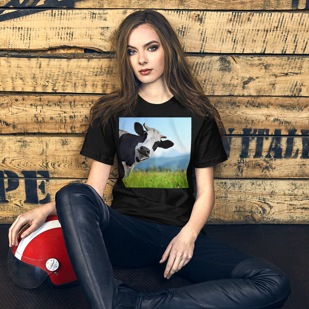 Classic Crew Neck Tee - Cow - Ronz-Design-Unique-Apparel