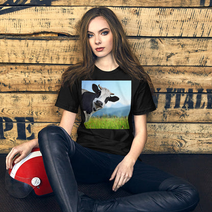 Classic Crew Neck Tee - Cow - Ronz-Design-Unique-Apparel