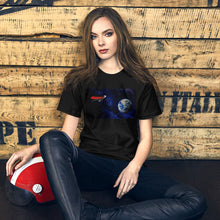 Load image into Gallery viewer, Classic Crew Neck Tee - Super Dog in Space - Ronz-Design-Unique-Apparel
