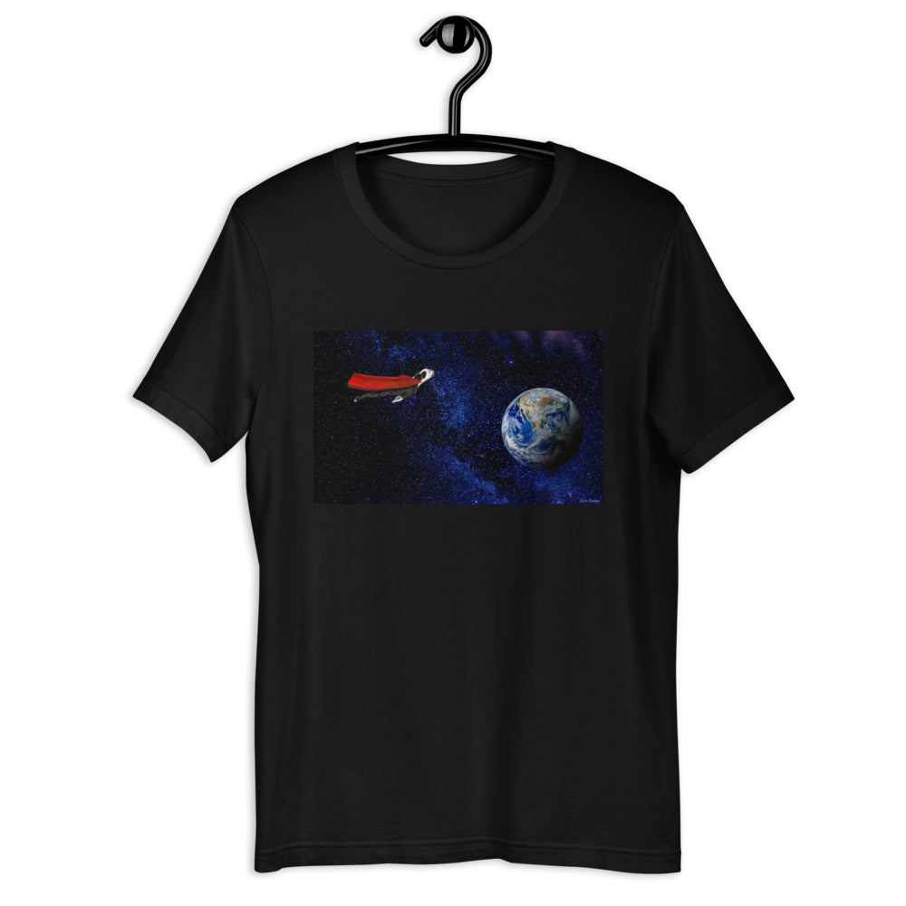 Classic Crew Neck Tee - Super Dog in Space - Ronz-Design-Unique-Apparel