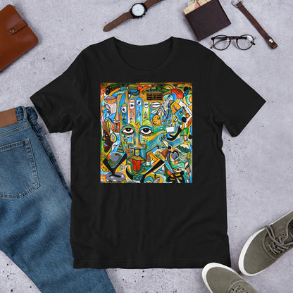 Classic Crew Neck Tee - Grunge Art - Ronz-Design-Unique-Apparel