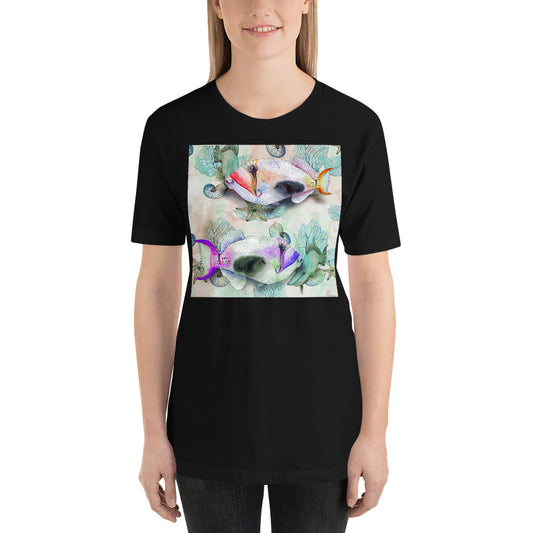 Classic Crew Neck Tee - Fish Watercolor - Ronz-Design-Unique-Apparel