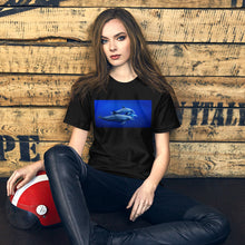Load image into Gallery viewer, Classic Crew Neck Tee - Dolphins in Blue - Ronz-Design-Unique-Apparel
