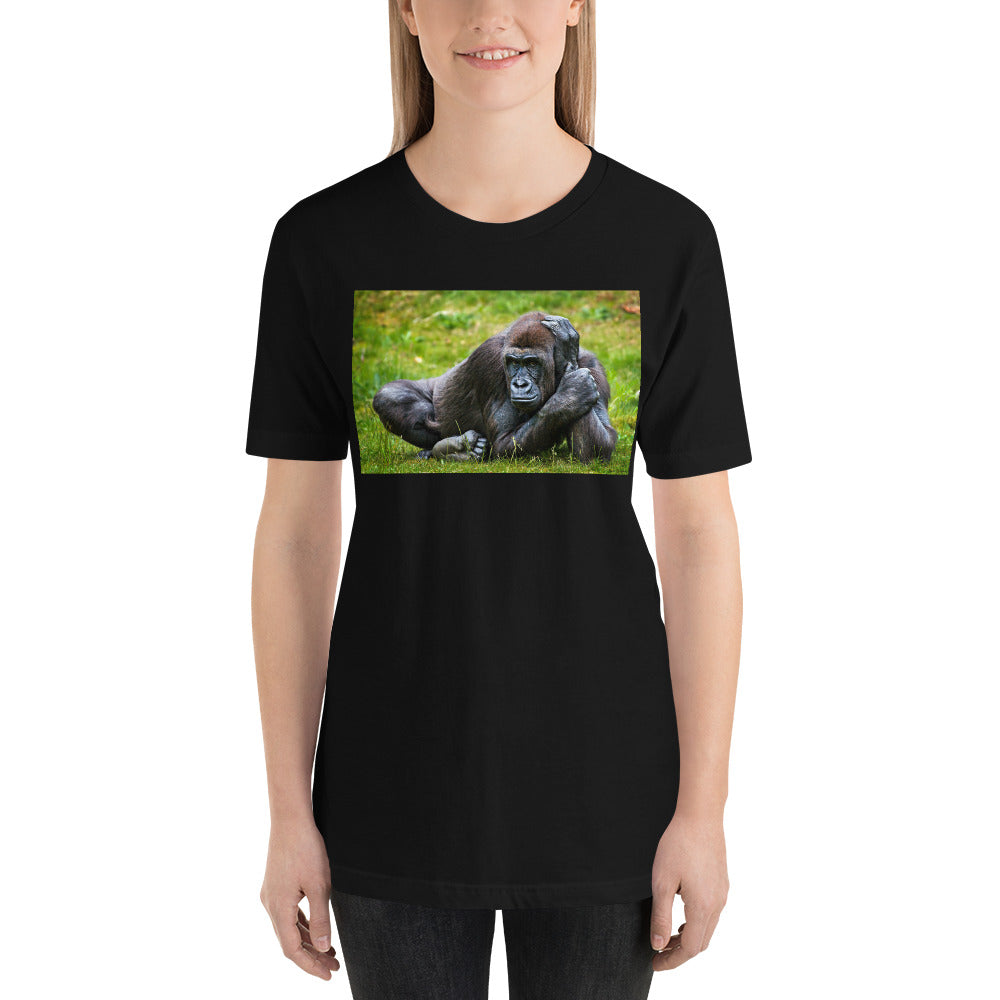 Classic Crew Neck Tee - Gorilla in the Grass - Ronz-Design-Unique-Apparel