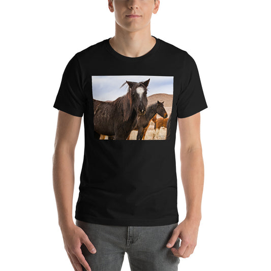 Classic Crew Neck Tee - Wild Mustangs - Ronz-Design-Unique-Apparel