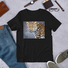 Load image into Gallery viewer, Classic Crew Neck Tee - Blue Eyed Leopard - Ronz-Design-Unique-Apparel
