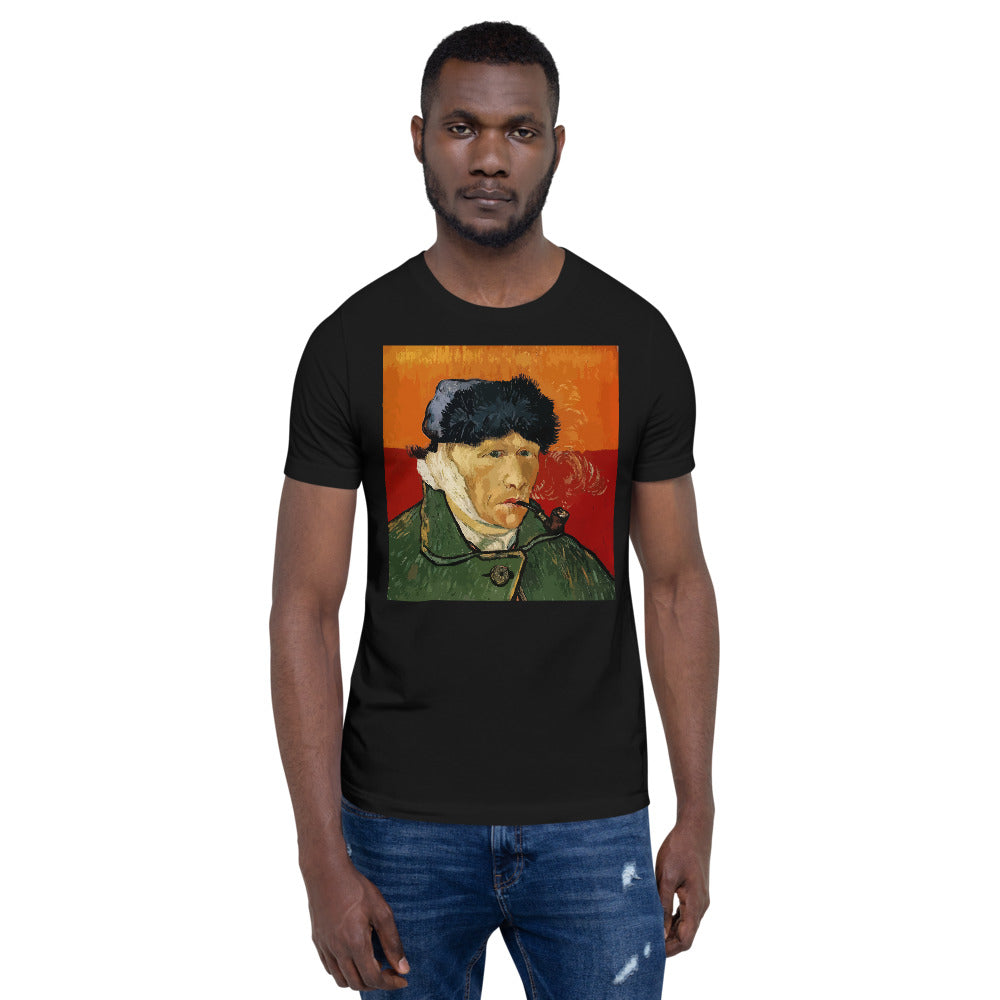 Classic Crew Neck Tee - van Gogh: Self Portrait - Ronz-Design-Unique-Apparel