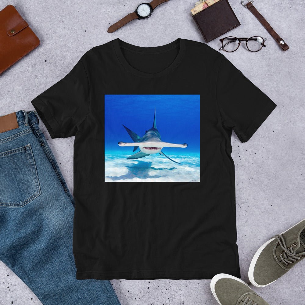 Classic Crew Neck Tee - Hammerhead Dead Ahead - Ronz-Design-Unique-Apparel