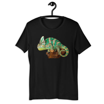 Classic Crew Neck Tee - Green Vailed Chameleon - Ronz-Design-Unique-Apparel