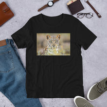 Load image into Gallery viewer, Classic Crew Neck Tee - Green Eyed Leopard - Ronz-Design-Unique-Apparel
