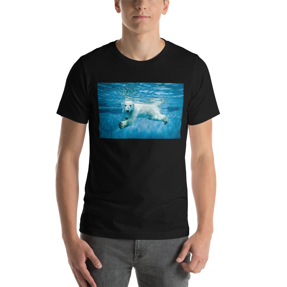 Classic Crew Neck Tee - Polar Bear Paddle - Ronz-Design-Unique-Apparel