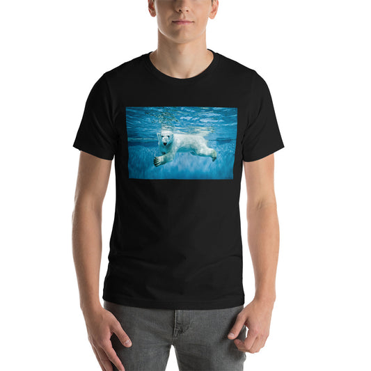 Classic Crew Neck Tee - Polar Bear Paddle - Ronz-Design-Unique-Apparel
