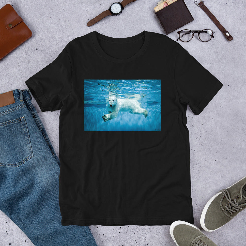 Classic Crew Neck Tee - Polar Bear Paddle - Ronz-Design-Unique-Apparel