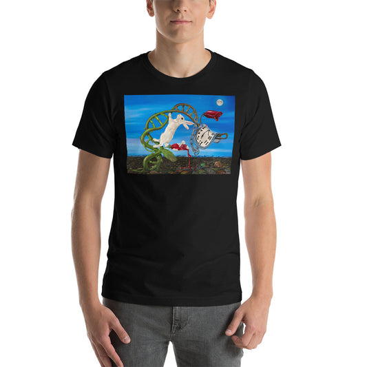 Classic Crew Neck Tee - Dali Rabbit - Ronz-Design-Unique-Apparel