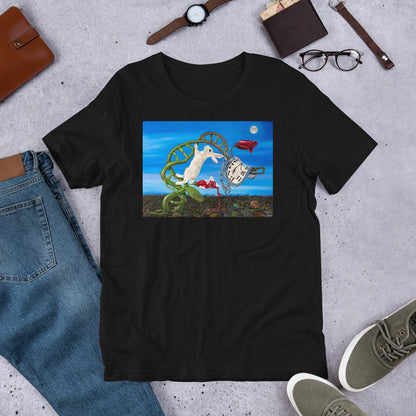 Classic Crew Neck Tee - Dali Rabbit - Ronz-Design-Unique-Apparel