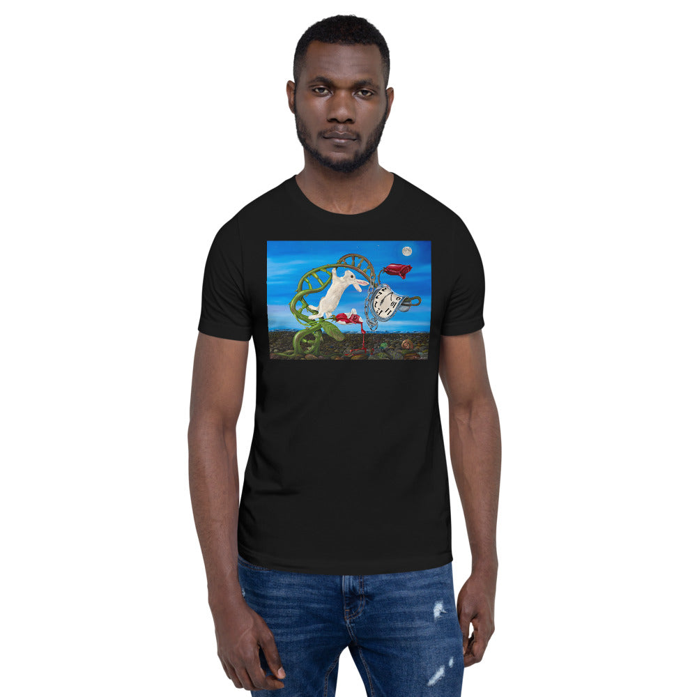 Classic Crew Neck Tee - Dali Rabbit - Ronz-Design-Unique-Apparel