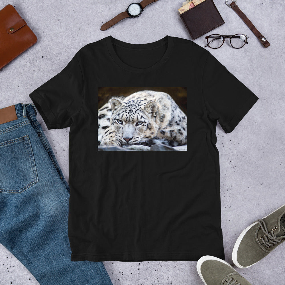 Classic Crew Neck Tee - Snow Leopard - Ronz-Design-Unique-Apparel