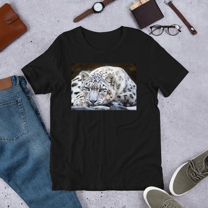 Classic Crew Neck Tee - Snow Leopard - Ronz-Design-Unique-Apparel