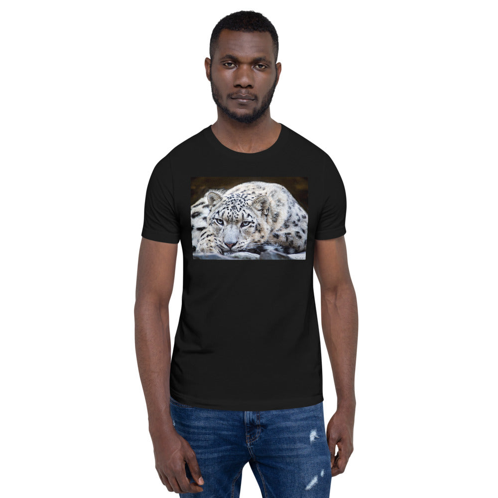 Classic Crew Neck Tee - Snow Leopard - Ronz-Design-Unique-Apparel