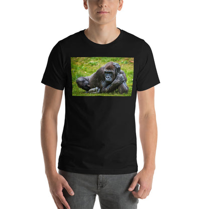 Classic Crew Neck Tee - Gorilla in the Grass - Ronz-Design-Unique-Apparel