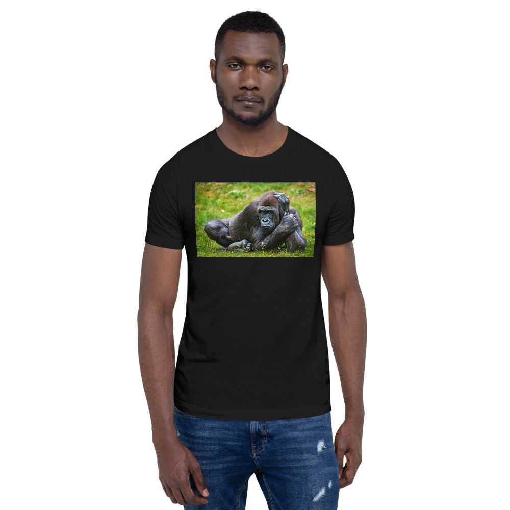Classic Crew Neck Tee - Gorilla in the Grass - Ronz-Design-Unique-Apparel