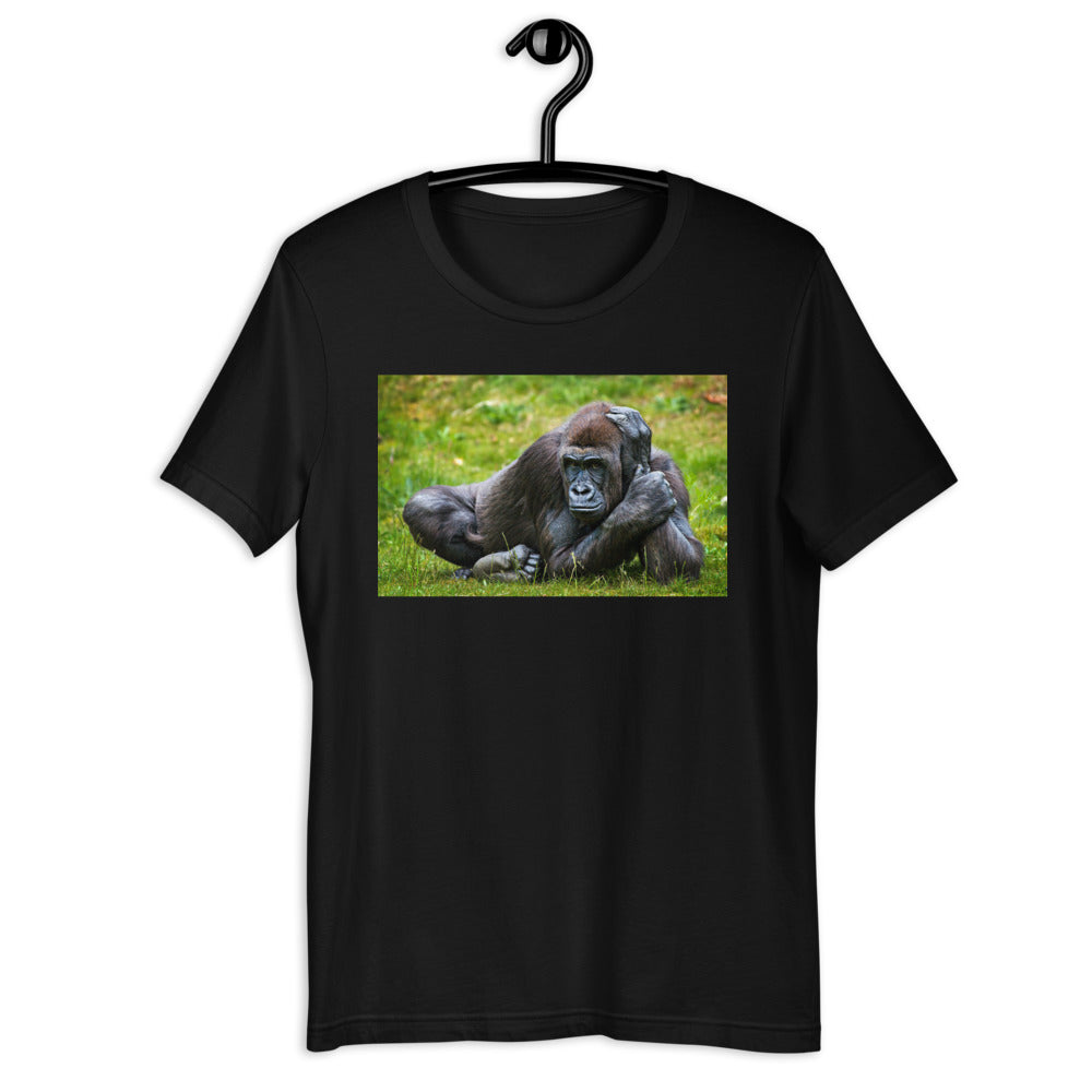 Classic Crew Neck Tee - Gorilla in the Grass - Ronz-Design-Unique-Apparel