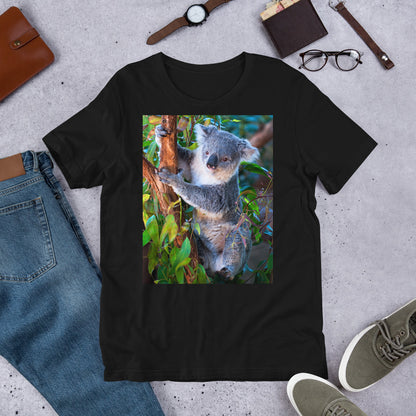 Classic Crew Neck Tee - Koala in a Tree - Ronz-Design-Unique-Apparel