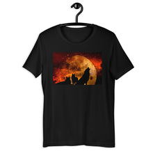 Load image into Gallery viewer, Classic Crew Neck Tee - Howling at the Orange Moon - Ronz-Design-Unique-Apparel
