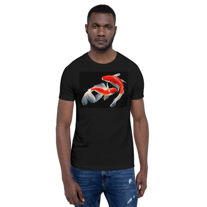 Classic Crew Neck Tee - Two Koi - Ronz-Design-Unique-Apparel