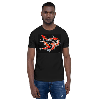 Classic Crew Neck Tee - Six Koi - Ronz-Design-Unique-Apparel