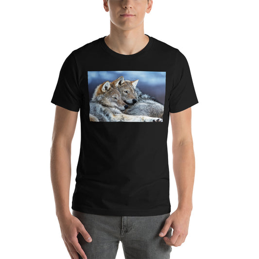 Classic Crew Neck Tee - Wolves Chilling - Ronz-Design-Unique-Apparel