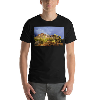 Classic Crew Neck Tee - Rainbow In The Desert, Superstition Mt. - Ronz-Design-Unique-Apparel