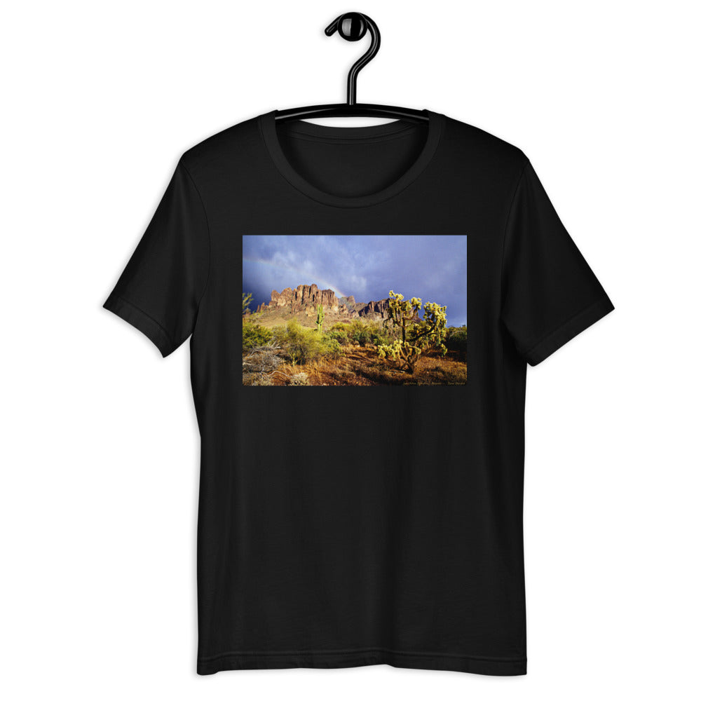 Classic Crew Neck Tee - Rainbow In The Desert, Superstition Mt. - Ronz-Design-Unique-Apparel
