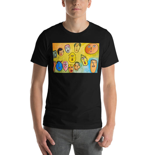 Classic Crew Neck Tee - Funny Faces - Ronz-Design-Unique-Apparel