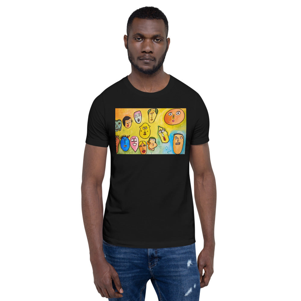Classic Crew Neck Tee - Funny Faces - Ronz-Design-Unique-Apparel