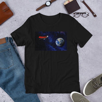 Classic Crew Neck Tee - Dog in Space - Ronz-Design-Unique-Apparel