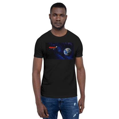 Classic Crew Neck Tee - Dog in Space - Ronz-Design-Unique-Apparel