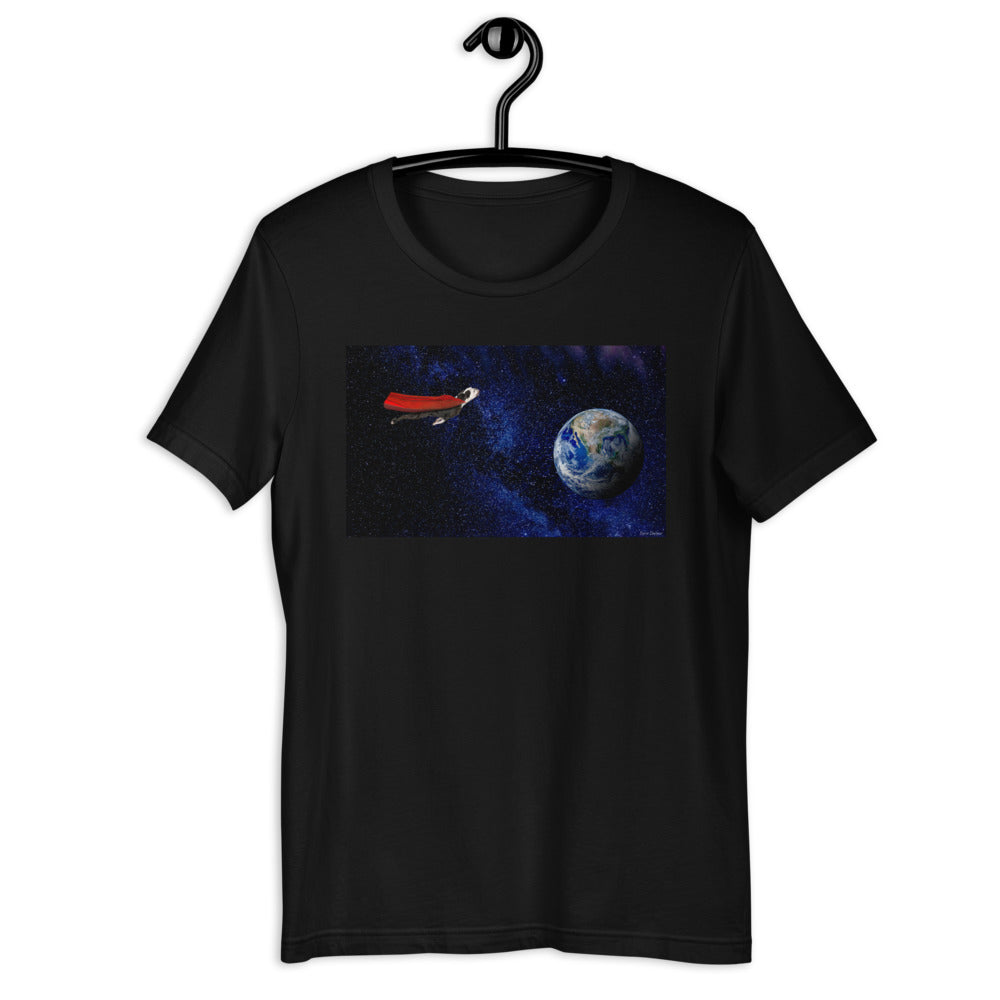 Classic Crew Neck Tee - Dog in Space - Ronz-Design-Unique-Apparel