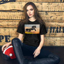 Load image into Gallery viewer, Everyday Elegant Tee - Black Friesian Launching
